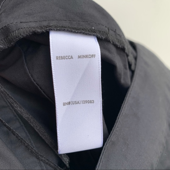 Rebecca Minkoff Caleigh Pants Cotton Black Size 4 - Picture 7 of 8